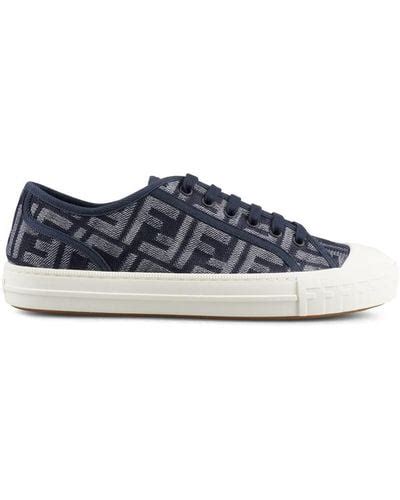 navy blue fendi sneakers|fendi sneakers for men.